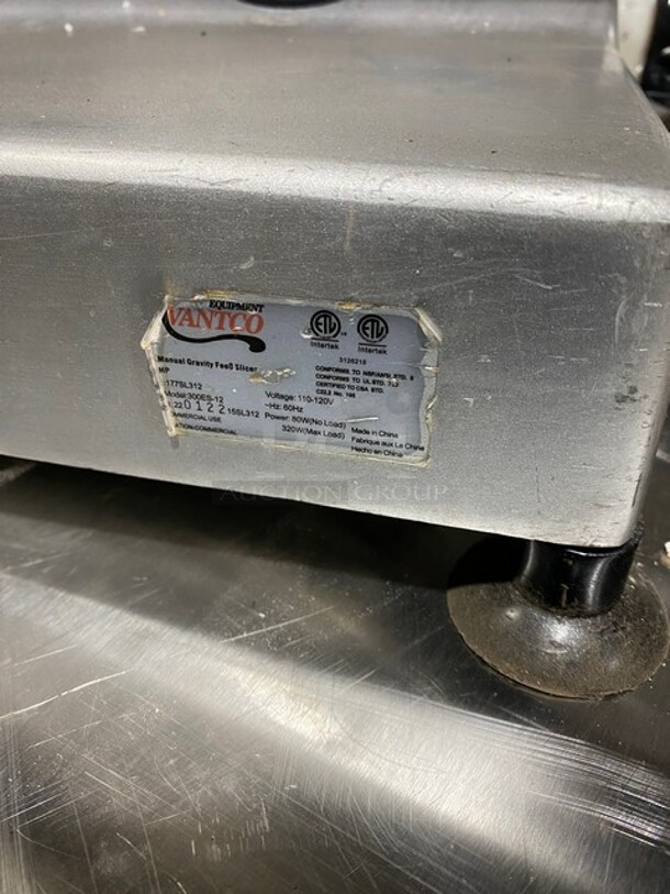 Avantco Commercial Countertop 12 Inch Semi-Automatic Deli Slicer! All Stainless Steel! Model 300ES12! 110/120V! - Image 8 of 9