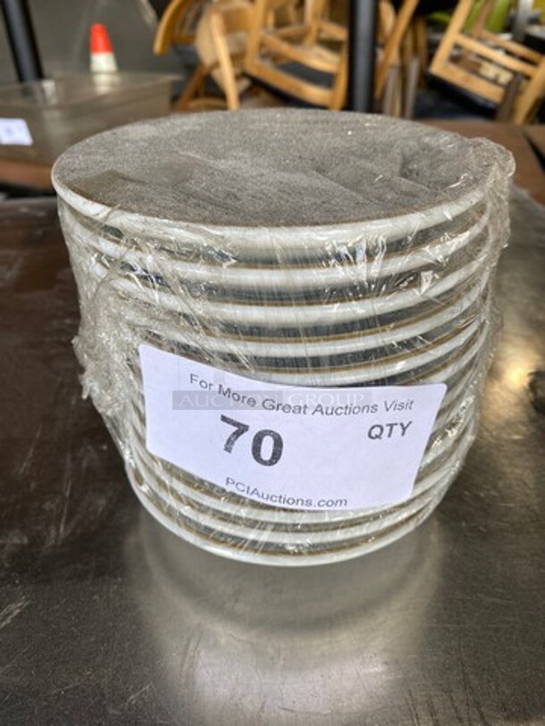 ALL ONE MONEY! Rego Saucers! White With Thin Gold Trim! - Image 1 of 5