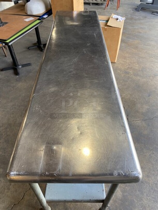 Solid Stainless Steel Work Top/ Prep Table! With Storage Space Underneath! On Casters! - Image 5 of 7