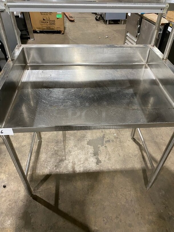 Stainless Steel Worktable With Back Splash And With Double Overhead Shelf! - Image 5 of 7