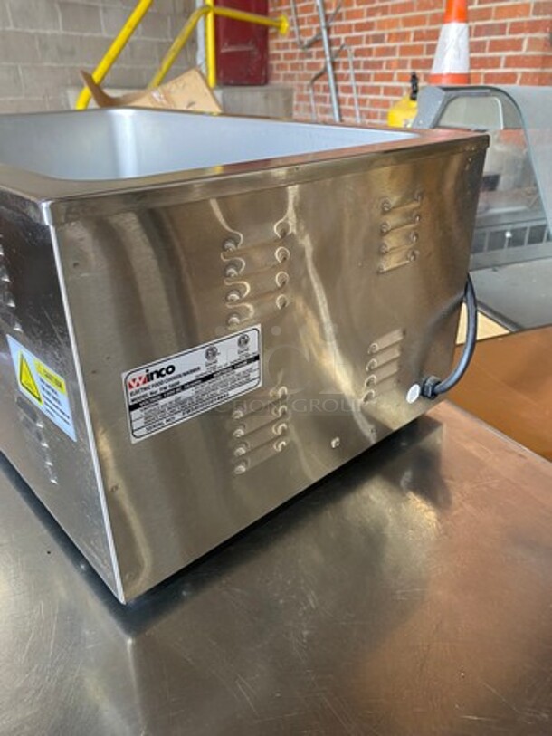 Winco Commercial Countertop Single Well Food Warmer! All Stainless Steel! Model: FWS600 SN: FWS60010014895 120V - Image 4 of 8