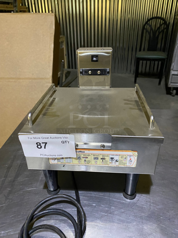 Bunn Commercial Countertop Single Coffee Warming/Holding Station! All Stainless Steel! On Legs! Model: 1SHSTAND SN: RW10146584 120V 60HZ 1 Phase