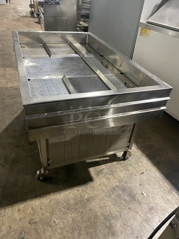 Commercial Cold Pan/Fresh Fish Display Case! All Stainless Steel Top! On Casters! - Image 4 of 9