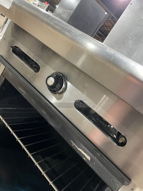 American Range Commercial Natural Gas Powered 4 Burner Stove! With Backsplash! With Ovens Underneath! All Stainless Steel! On Legs! - Image 8 of 9