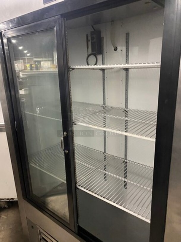 2012 Cool Tech Commercial 2 Door Reach In Cooler Merchandiser! With View Through Doors! With Poly Coated Racks! All Stainless Steel! On Casters! Model: CUSTOM48SG SN: 114542 120V - Image 5 of 8