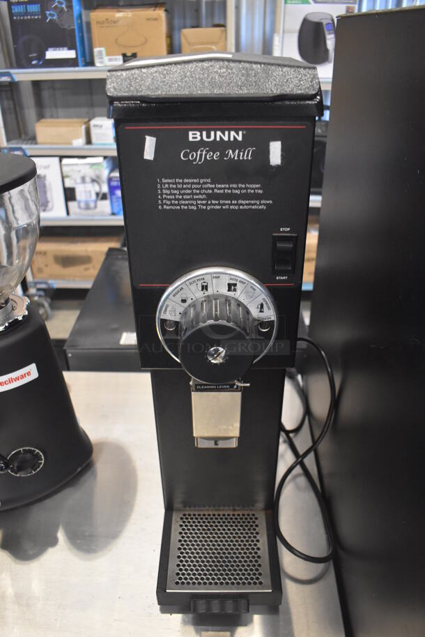 2019 Bunn G3 HD Metal Commercial Countertop Coffee Bean Grinder. 120 Volts, 1 Phase. 7.5x16x27. Tested and Working!