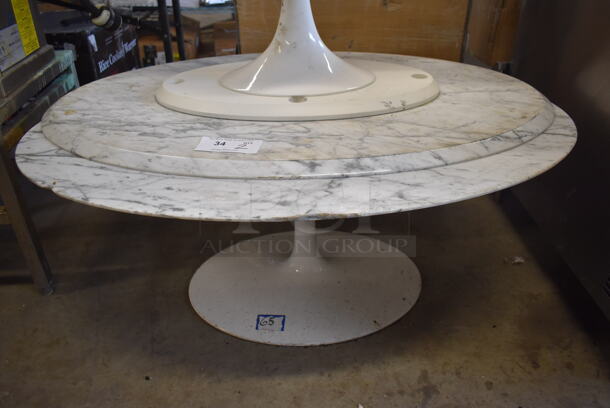 2 Marble Tabletop Coffee Tables. 43x27x16. 2 Times Your Bid!