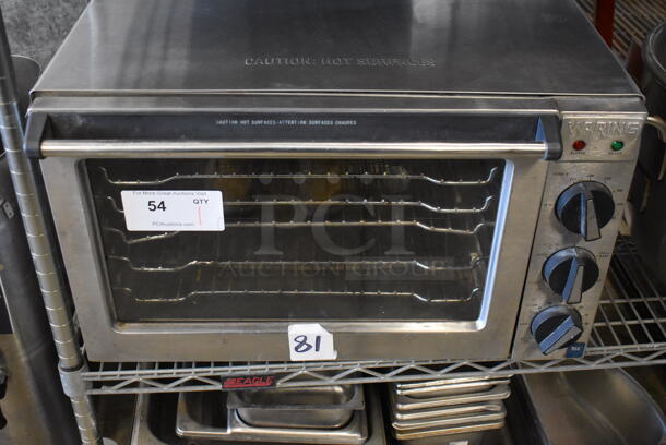 Waring WCO500 Stainless Steel Commercial Countertop Convection Oven. 120 Volts, 1 Phase.