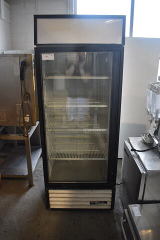 True GDM-26 One Door Merchandiser Cooler With Polycoated Shelves, White. 115V, 1 Phase. Tested and Does Not Power On