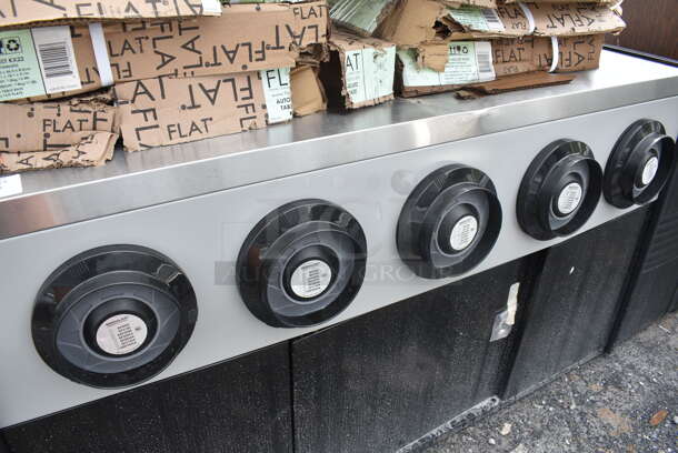 Stainless Steel Commercial Counter w/ 5 Cup Dispensers.  - Image 3 of 5