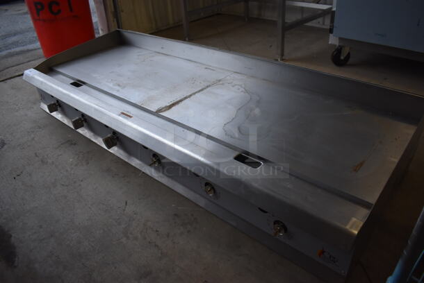 LIKE NEW! CPG 351GTCPG72NL Stainless Steel Commercial Countertop Natural Gas Powered Flat Top Griddle w/ Thermostatic Controls. 180,000 BTU. 72x30x16 - Image 5 of 11