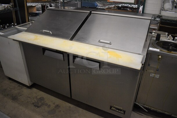 2015 Migali Model C-SP60-24BT Stainless Steel Commercial Sandwich Salad Prep Table Bain Marie Mega Top w/ Cutting Board on Commercial Casters. 115 Volts, 1 Phase. 62x35x48. Tested and Working! - Image 1 of 8