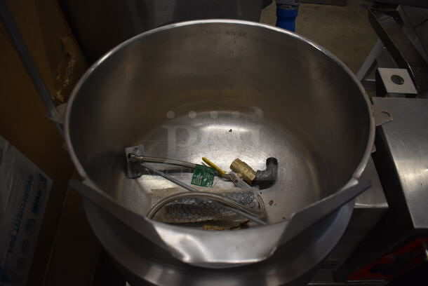 2012 Vulcan Hart Stainless Steel Commercial Countertop Electric Powered Tilting Kettle on Stand. 30x26x57 - Image 5 of 11