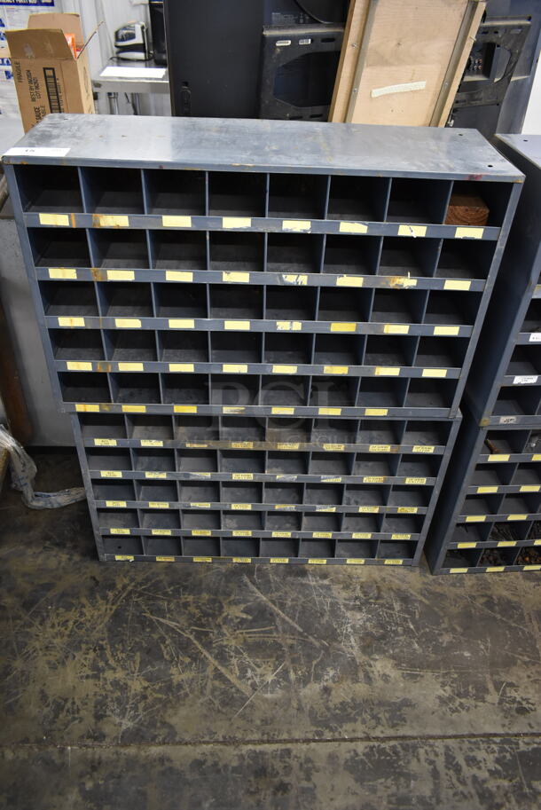 2 Metal 40 Cubby Units w/ Contents of Various Hardware. 2 Times Your Bid! - Image 1 of 4