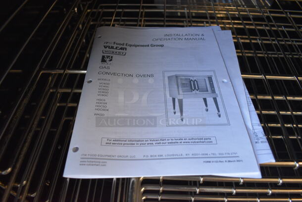 2 BRAND NEW SCRATCH AND DENT! LATE MODEL! Vulcan Model VC5GD-11D1Z Stainless Steel Commercial Natural Gas Powered Full Size Convection Oven w/ View Through Doors, Metal Oven Racks and Thermostatic Controls on Commercial Casters. 40x31x70. 2 Times Your Bid! Tested and Working! - Image 7 of 9
