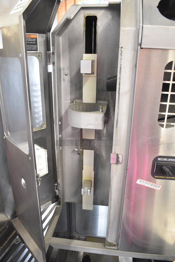 Fresh N Squeeze POS-1 Stainless Steel Commercial Floor Style Automatic Citrus Juicer on Commercial Casters. Missing Pieces. 120 Volts, 1 Phase. Tested and Working! - Image 5 of 7