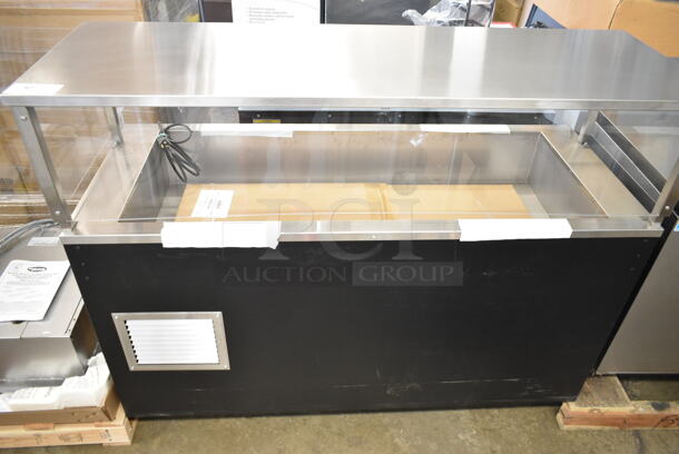 BRAND NEW! Vollrath R39716 60" Black Affordable Portable Refrigerated Cold Food Station with Cafeteria Breath Guard. 120 Volts, 1 Phase. Tested and Working! - Image 2 of 9
