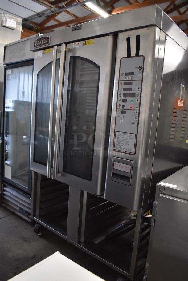 Baxter OV310E Stainless Steel Commercial Floor Style Electric Powered Mini Rotating Rack Oven w/ Lower Pan Rack on Commercial Casters. 208 Volts, 3 Phase. 48x38x78 - Image 6 of 9