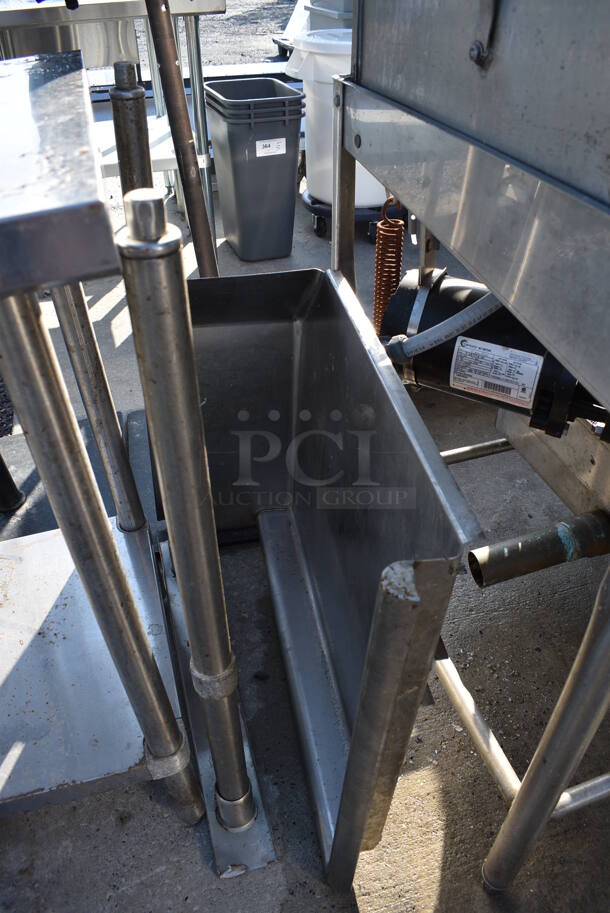 Stainless Steel Left Side Clean Side Dishwasher Table. Goes GREAT w/ Lot 372! 24x30x35 - Image 1 of 3