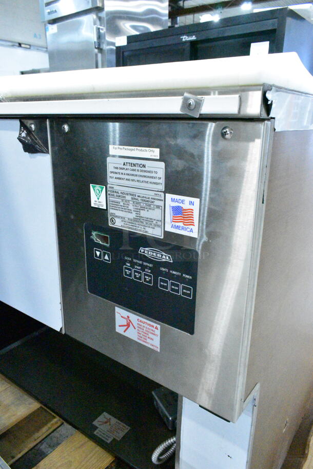 BRAND NEW! Federal Industries SQ8CDSS Metal Commercial Floor Style Market Series Refrigerated Self-Serve Deli Case. 120 Volts, 1 Phase. Cannot Test - Unit Was Previously Hardwired - Image 9 of 12