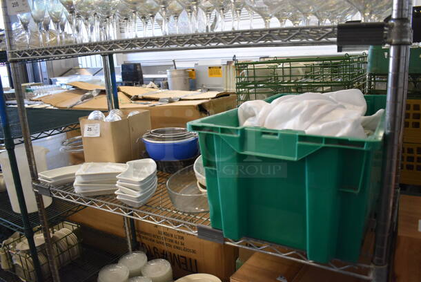 ALL ONE MONEY! Tier Lot of Various Items Including Ceramic Dishes, Tablecloths and Strainers - Image 2 of 7