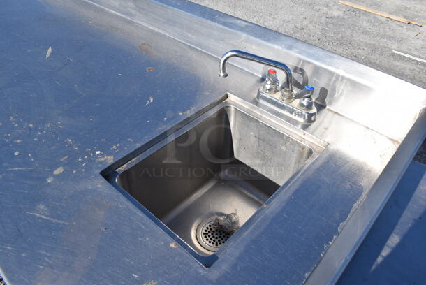 Stainless Steel Table w/ Sink Basin, Faucet and Handles. 72x30x41. Bay 10x14x10 - Image 2 of 4