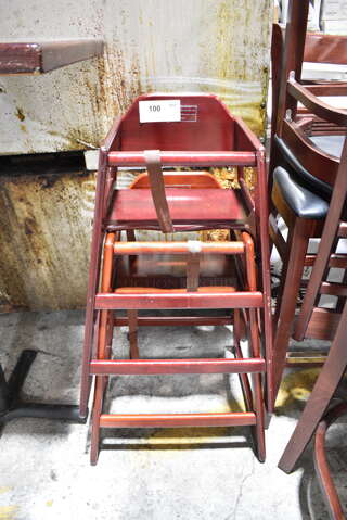 2 Adcraft Wood Pattern High Chair. 2 Times Your Bid!