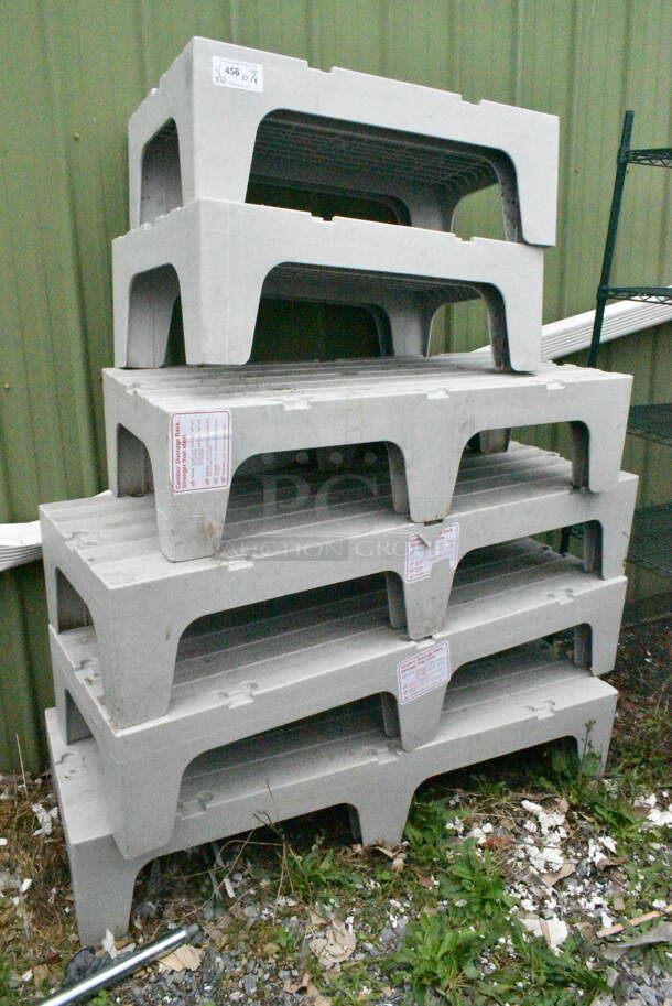 6 Cambro Gray Poly Dunnage Racks. Includes 48x21x12. 6 Times Your Bid!  - Image 1 of 7