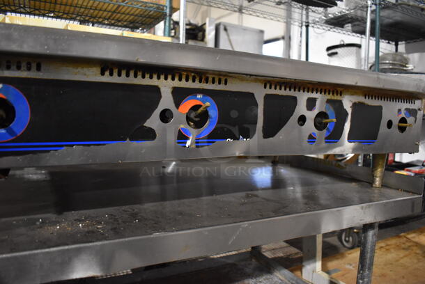 Star Stainless Steel Commercial Natural Gas Powered Flat Top Griddle on Stainless Steel Equipment Stand w/ Gas Hose. 48x30x40 - Image 4 of 6