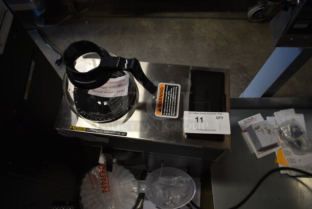 BRAND NEW SCRATCH AND DENT! 2023 Bunn VPR Stainless Steel Commercial Countertop 2 Burner Coffee Machine w/ 2 Coffee Pots and Poly Brew Basket. 120 Volts, 1 Phase.  - Image 3 of 7