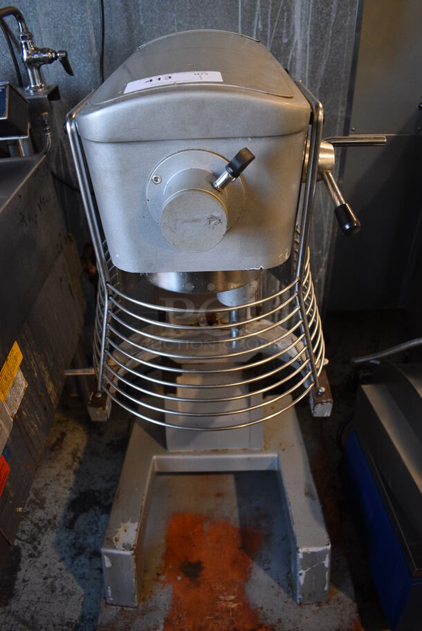 2016 Omcan SP300A Metal Commercial Floor Style 30 Quart Planetary Dough Mixer w/ Bowl Guard. 110 Volts, 1 Phase. 24x28x49. Cannot Test - Needs New Power Switch - Image 6 of 6
