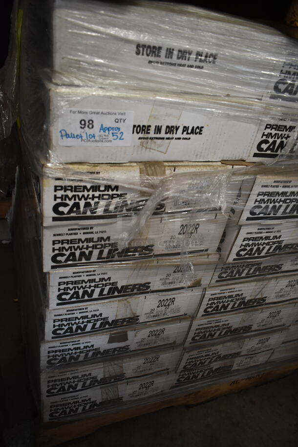 PALLET LOT of 52 BRAND NEW IN BOX! 2022R Premium HMW-HDPE Can Liners. 52 Times Your Bid! - Image 3 of 4