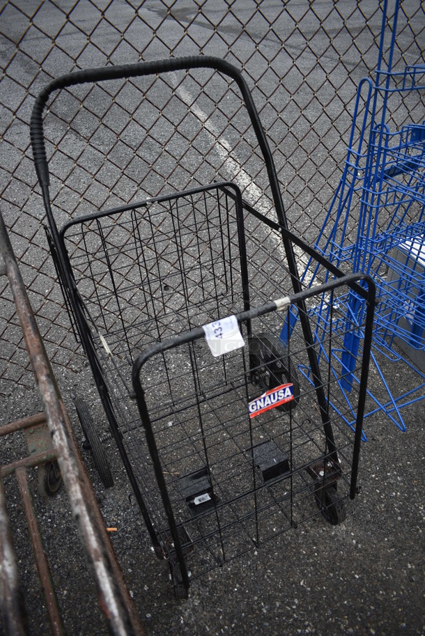 Black Metal Basket Cart on Casters. 18x24x42 - Image 3 of 3
