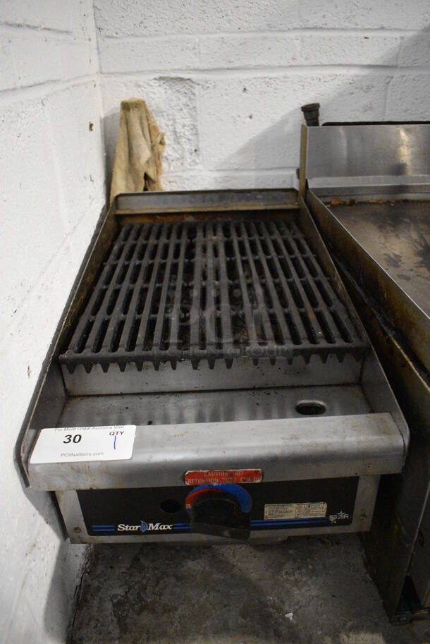 Star Max Stainless Steel Commercial Countertop Natural Gas Powered Charbroiler Grill. 15x28x16