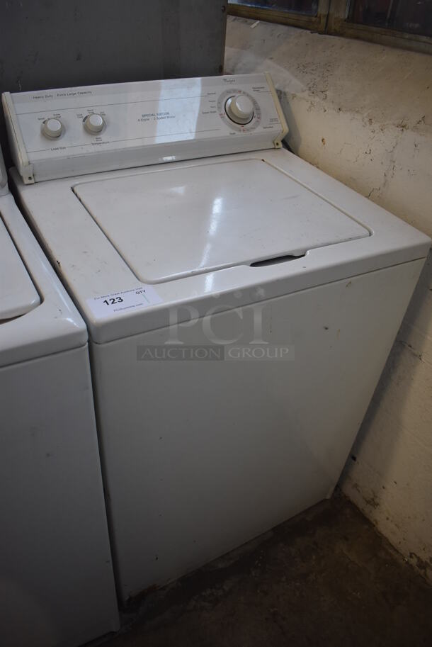 Whirlpool Heavy Duty Metal Top Load Washer. 115 Volts, 1 Phase. 27x26x43 - Image 1 of 6