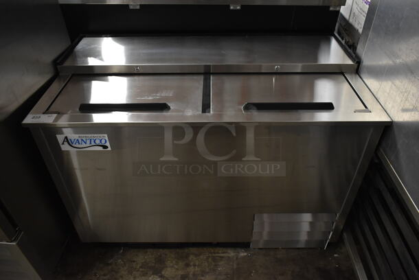 BRAND NEW SCRATCH AND DENT! 2023 Avantco 178GF50HCS Stainless Steel Commercial Back Bar Bottle Cooler w/ 2 Sliding Lids. 115 Volt, 1 Phase. Tested and Working! - Image 2 of 7