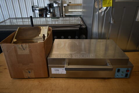 Stainless Steel Commercial Countertop Steamer w/ Box of Extra Pieces. 208 Volts.