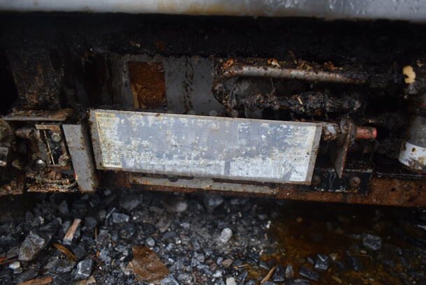 Garland Stainless Steel Commercial Natural Gas Powered Flat Top Griddle w/ Salamander Cheese Melter and Oven.  - Image 5 of 5