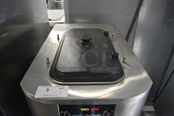 2015 Taylor Model C706-27 Stainless Steel Commercial Air Cooled Single Flavor Soft Serve Ice Cream Machine on Glastender Model MS24-BS(L) Stainless Steel Commercial Stand w/ Commercial Casters. 208-230 Volts, 1 Phase. 18x34x57 - Image 5 of 10
