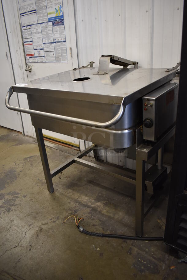 Stainless Steel Commercial Electric Powered Floor Style Braising Pan. 208-250 Volts, 3 Phase. 38x38x43 - Image 3 of 6
