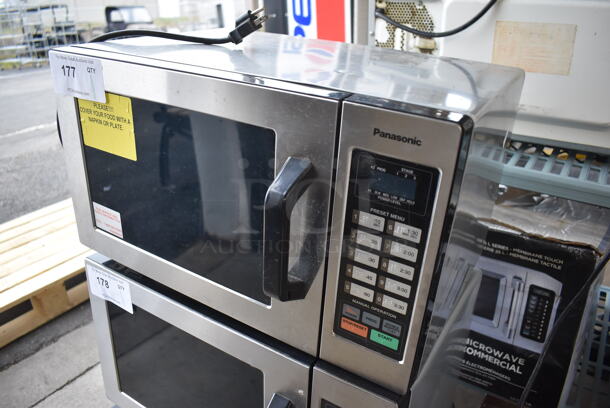 2018 Panasonic NE-1054F T Metal Countertop Microwave Oven. 120 Volts, 1 Phase. 20x13x11 - Image 2 of 7