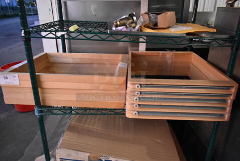 10 Wood Pattern Frames. 10 Times Your Bid!