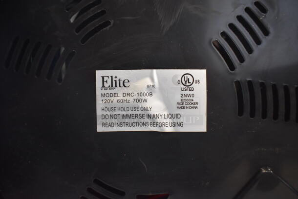 Elite DRC-1000B Metal Countertop Rice Cooker. 120 Volts, 1 Phase. 11x10x10.5 - Image 6 of 7