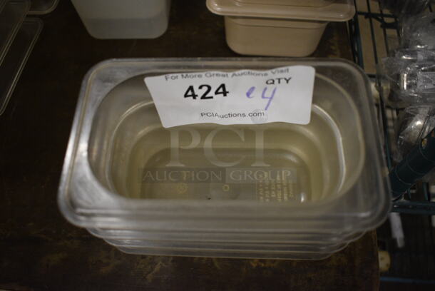 ALL ONE MONEY! Lot of 4 Clear Poly 1/9 Size Drop In Bins! 1/9x4 - Image 3 of 3