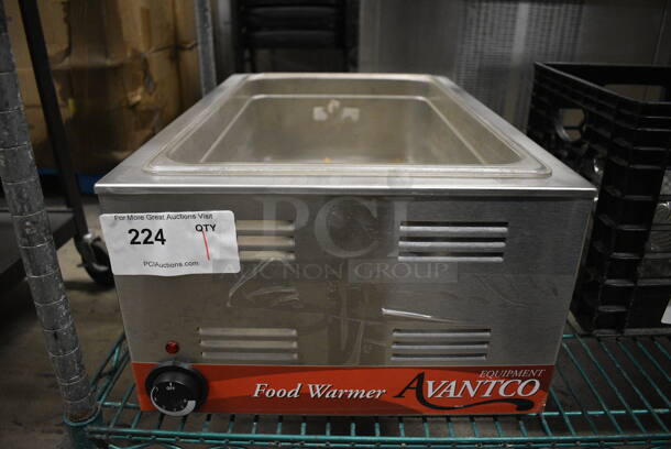 Avantco 177W50 Stainless Steel Commercial Countertop Food Warmer. 120 Volts, 1 Phase. 14.5x22x9. Tested and Working!