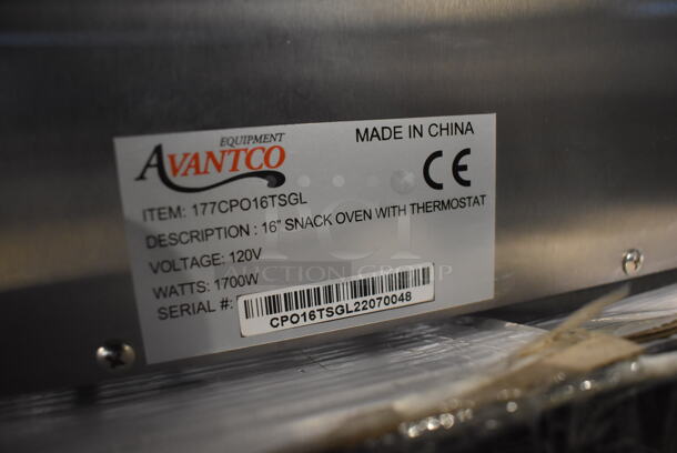 LIKE NEW! Avantco 177CPO16TSGL Stainless Steel Countertop Pizza / Snack Oven. 120 Volts, 1 Phase. 23.5x20x8. Tested and Working! - Image 7 of 7