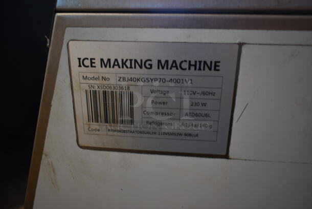 Vevor ZBJ40KGSYP70-4001V1 Stainless Steel Commercial Self Contained Ice Machine. 110 Volts, 1 Phase. - Image 7 of 8