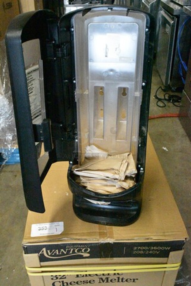ALL ONE MONEY! Tier Lot of Various Items Including Napkin Dispenser, Metal Colander, Black Silverware Caddy.  - Image 3 of 7