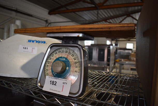 Taylor Metal Countertop Food Portioning Scale w/ Wooden Plank. 18x9x9 - Image 3 of 4