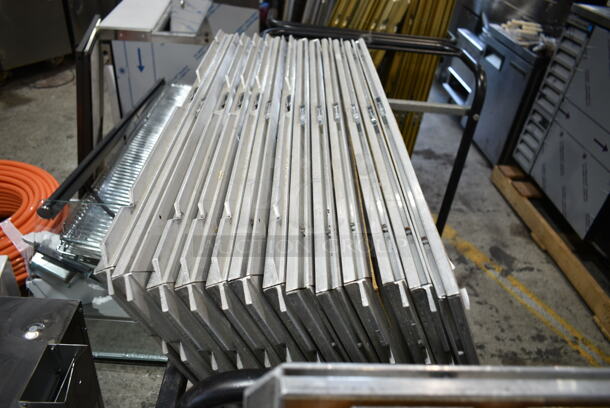 LOT of Approximately 61 Sico Cam-Lock Portable Dance Floor Pieces, Gold Trim Pieces and 3 Black Carts. Makes an Approximately 24'x21' Floor.  - Image 5 of 11